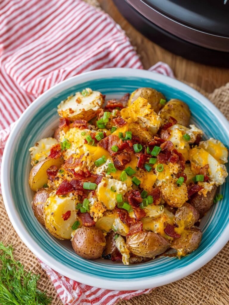 Crockpot Cheesy Bacon Ranch Potatoes