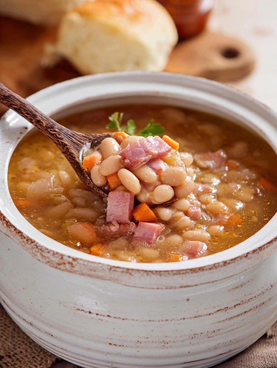 Crockpot Ham & Bean Soup Recipe