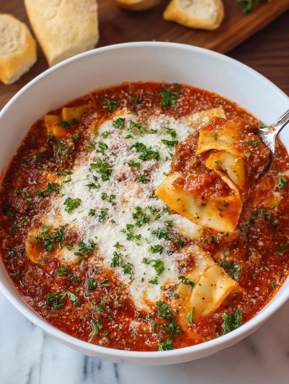 Crockpot Lasagna Soup Recipe