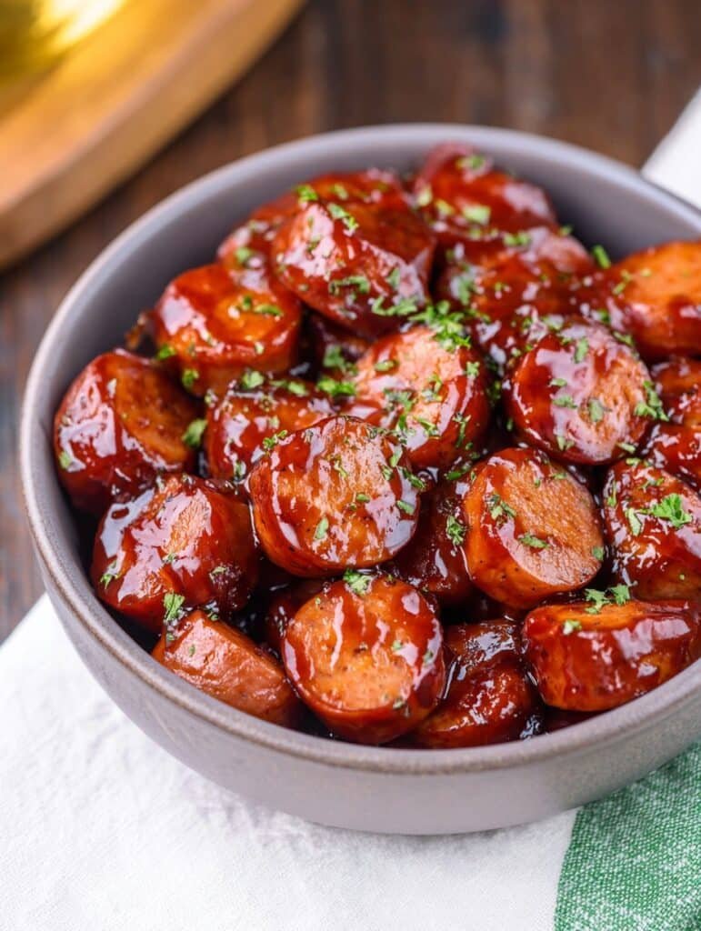 Crockpot Sweet & Spicy Kielbasa Bites