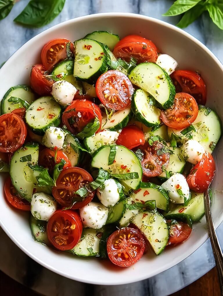 Cucumber Caprese Salad Recipe