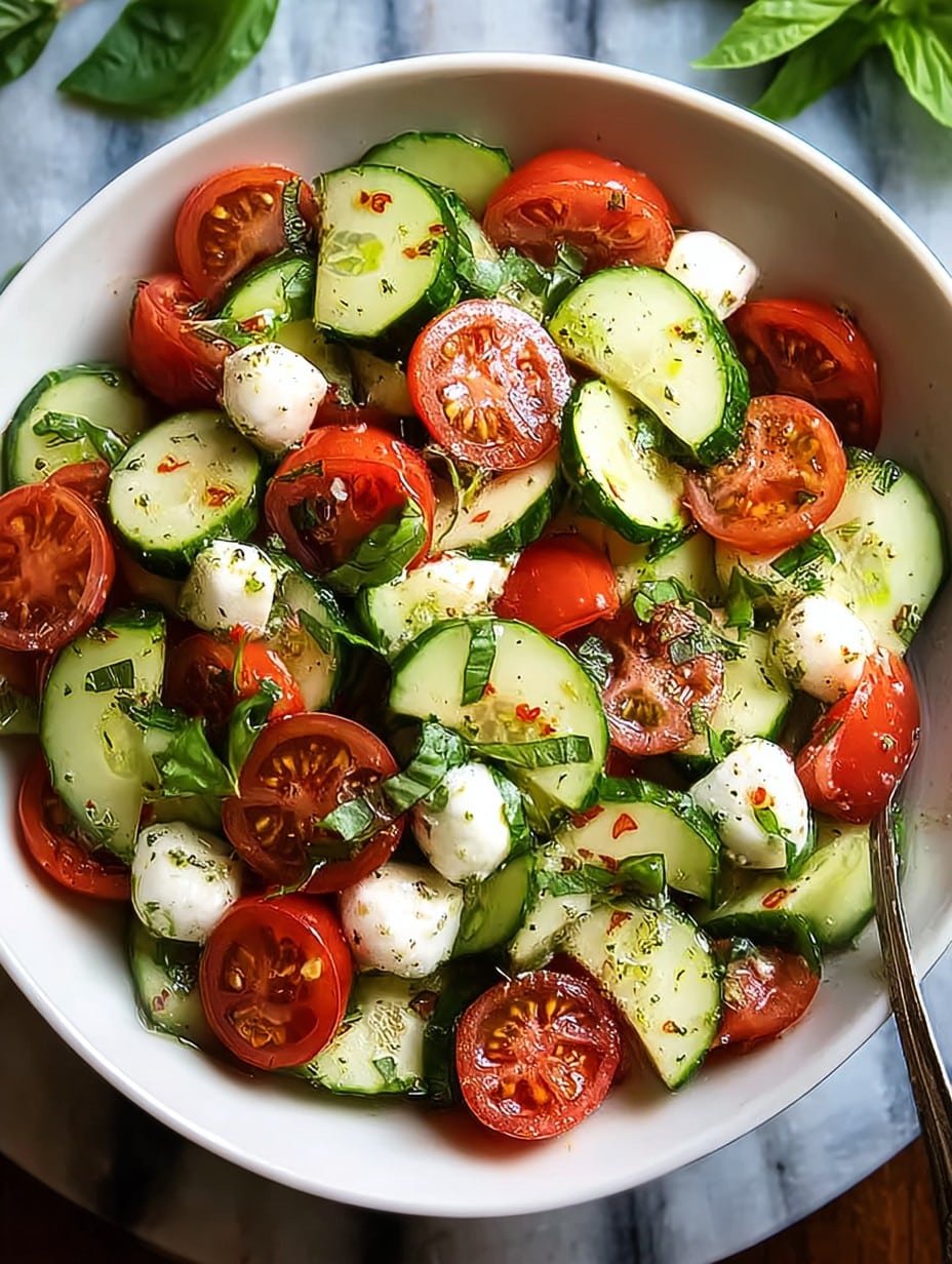 Cucumber Caprese Salad Recipe
