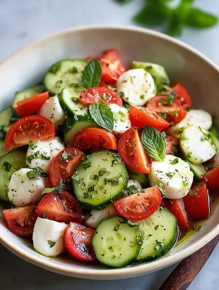 Cucumber Caprese Salad Recipe