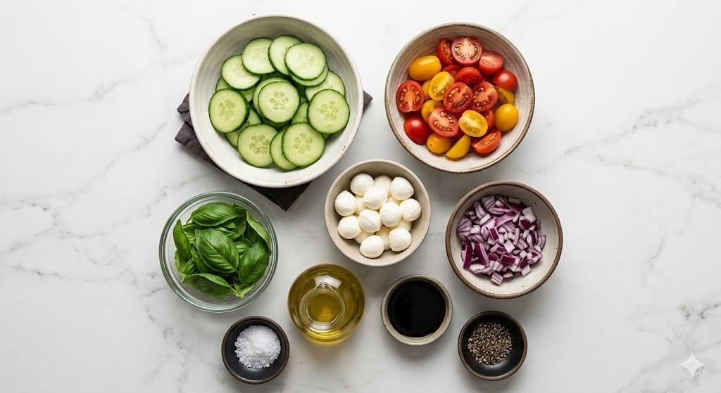 Cucumber Caprese Salad