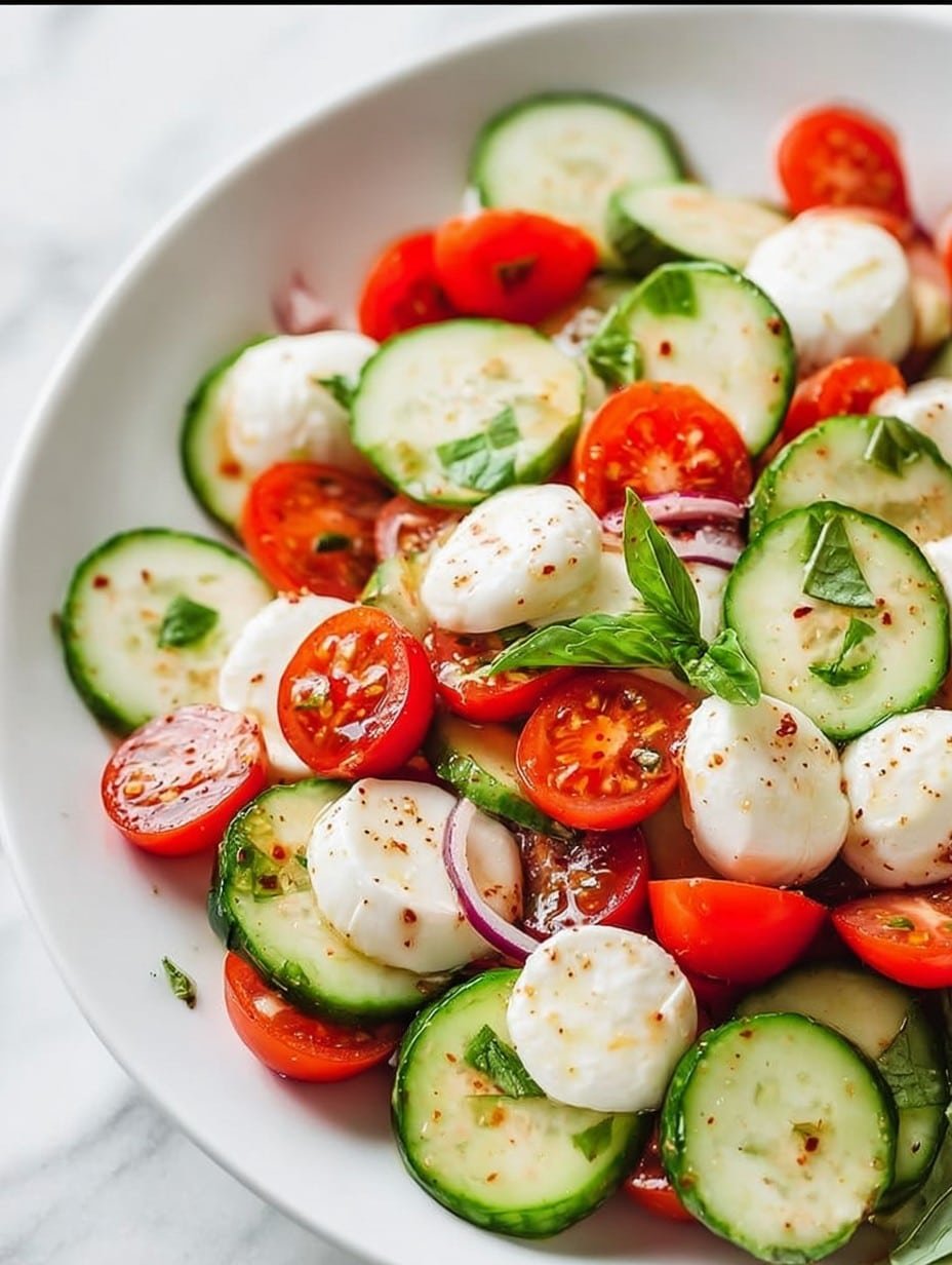 Cucumber Caprese Salad