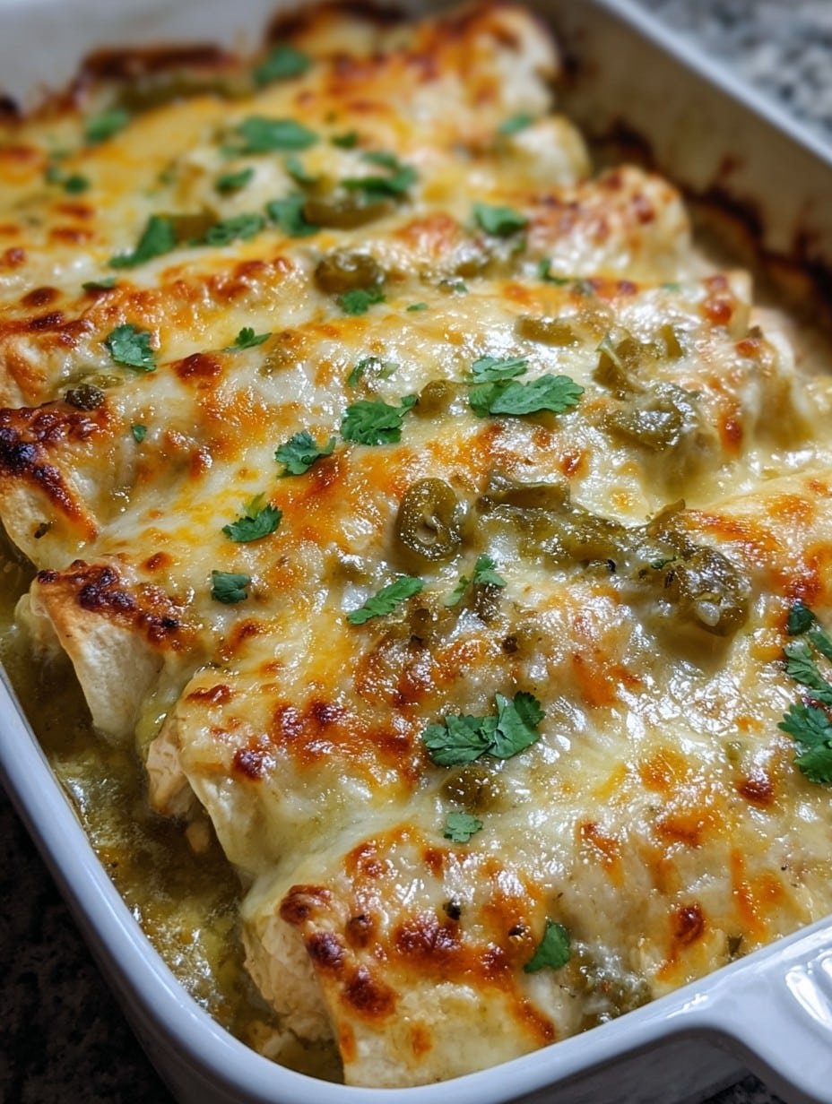 Green Chili Chicken Enchiladas