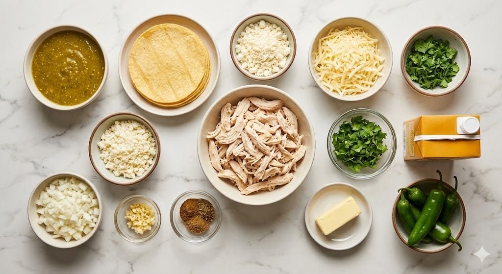 Green Chili Chicken Enchiladas