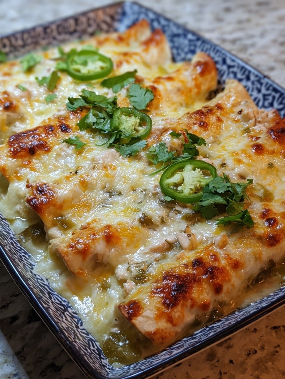 Green Chili Chicken Enchiladas