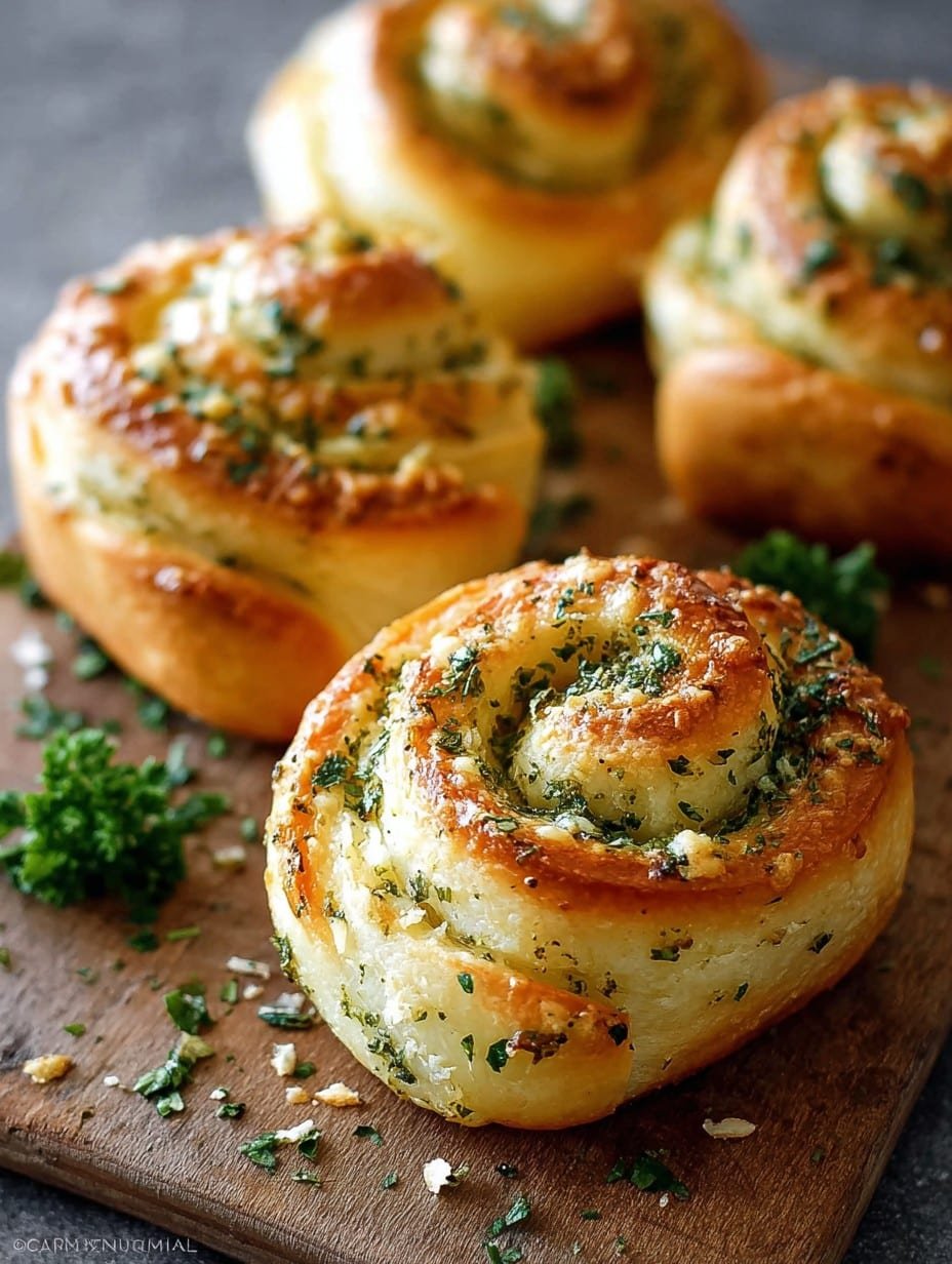 Herb Garlic Swirl Rolls