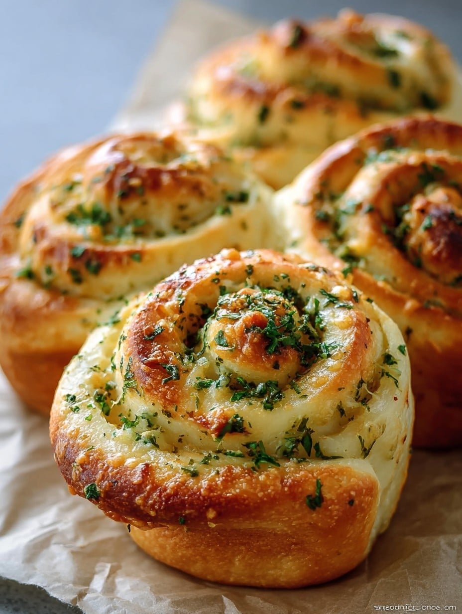 Herb Garlic Swirl Rolls