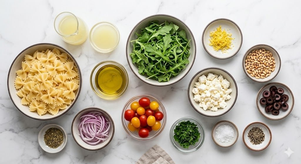 Lemon Arugula Pasta Salad Recipe
