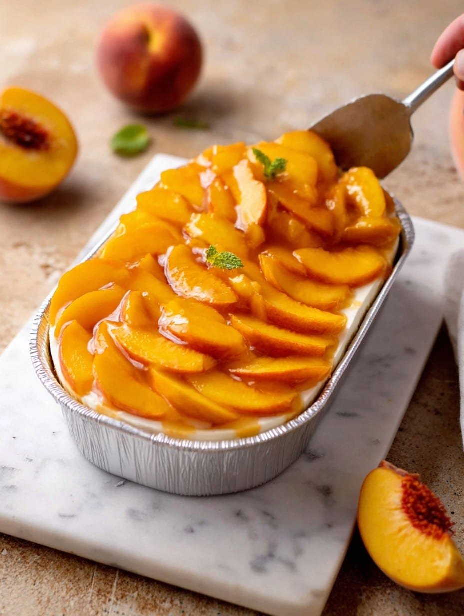 No-Bake Peach Cheesecake