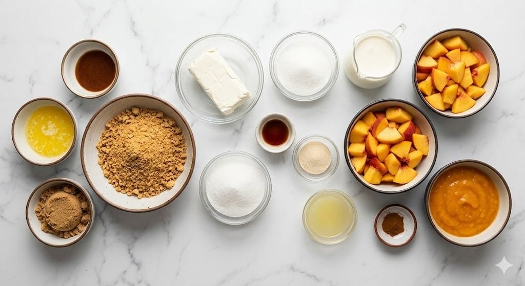 No-Bake Peach Cheesecake