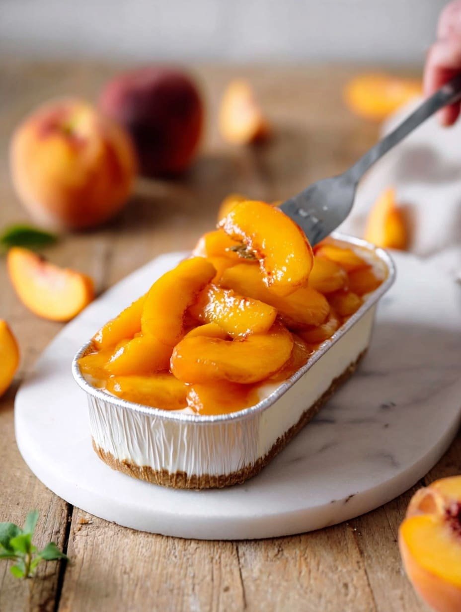 No-Bake Peach Cheesecake