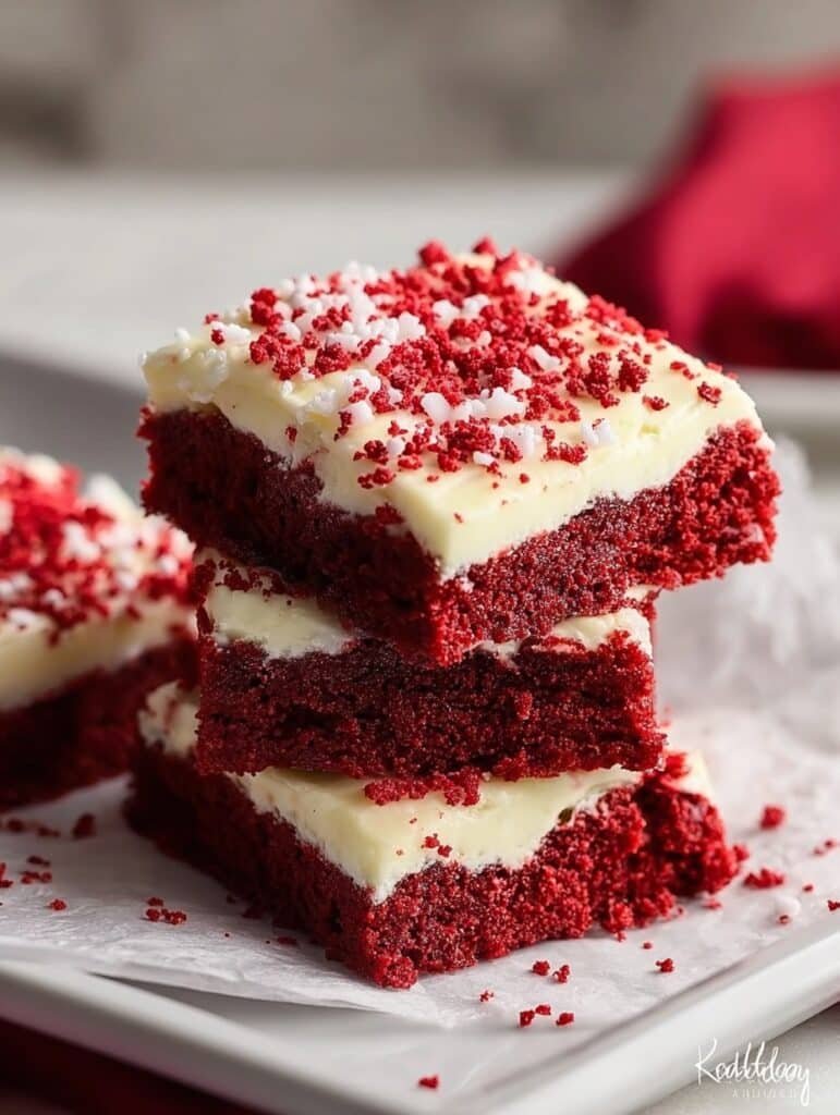 Red Velvet Cookie Bars
