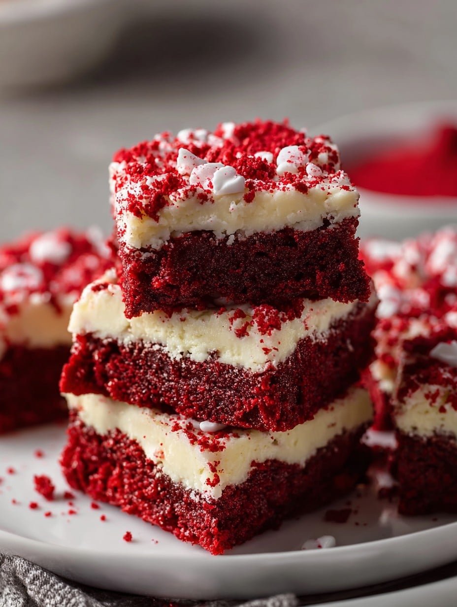 Red Velvet Cookie Bars