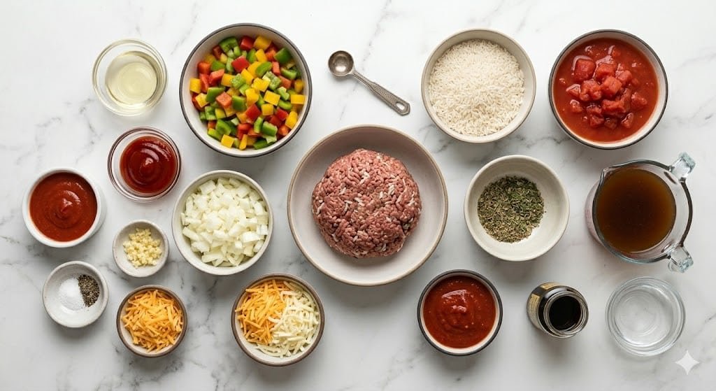 Slow Cooker Stuffed Pepper Casserole