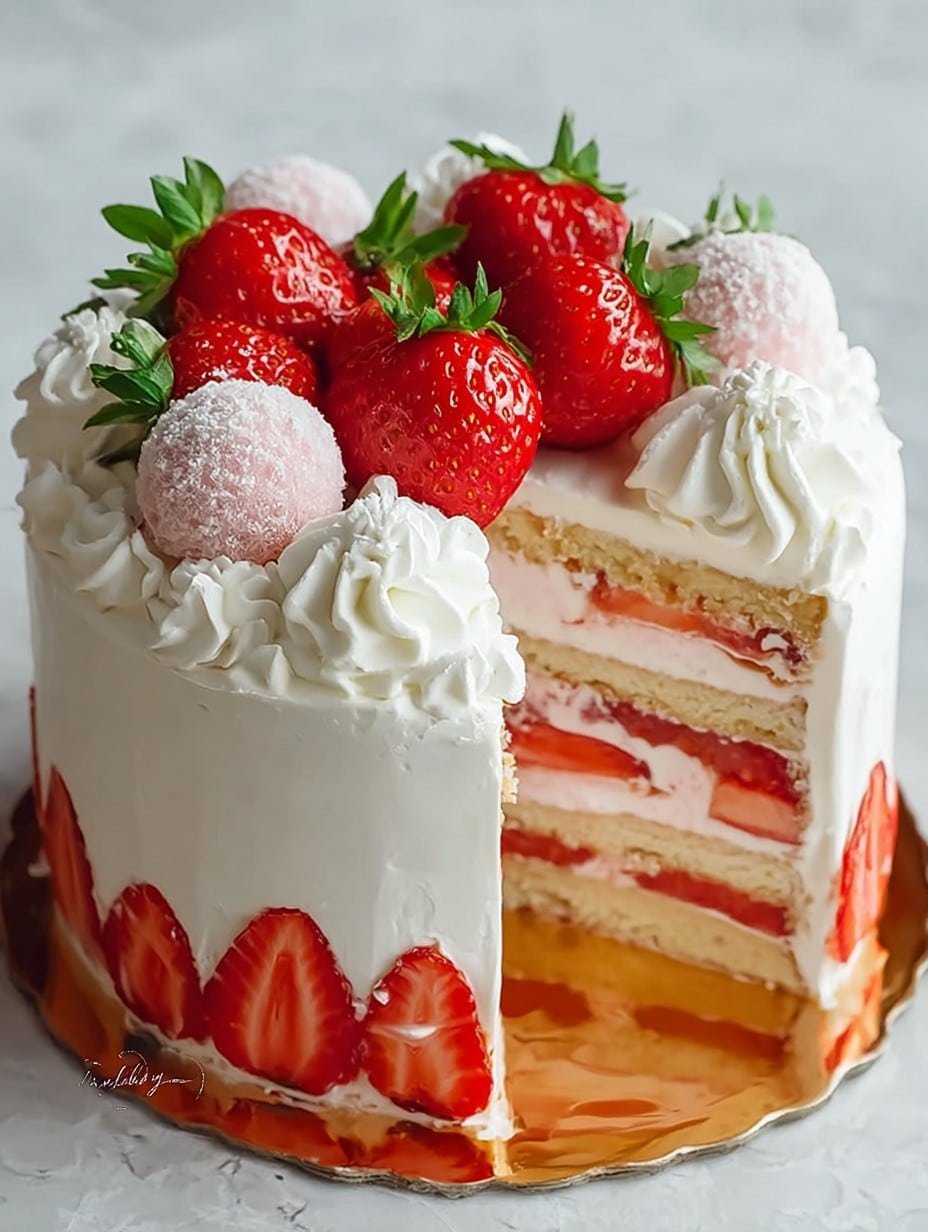 Strawberry Cream Cake