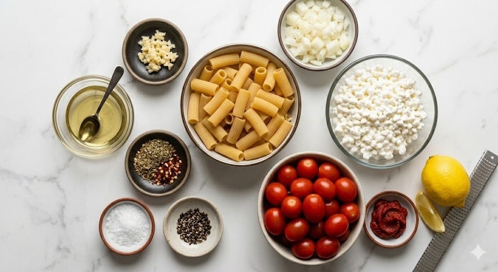 Tomato Cottage Cheese Pasta
