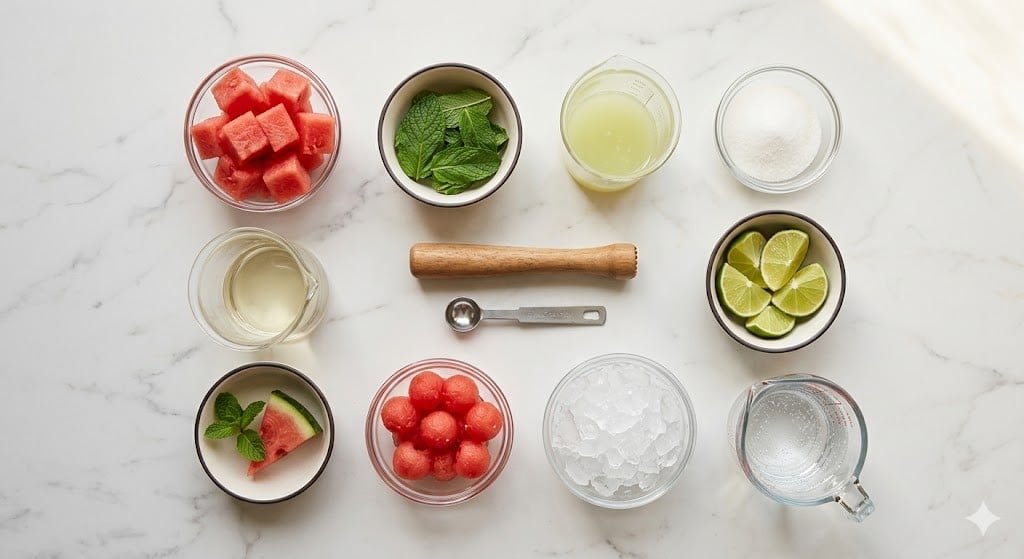Watermelon Mint Mojito Mocktail